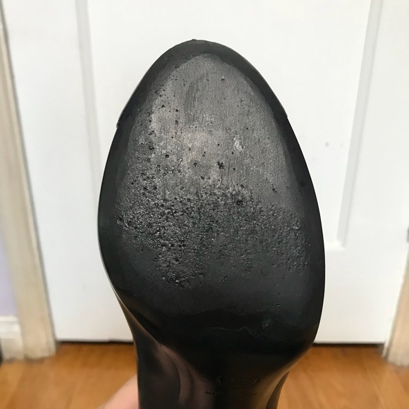 Chanel Black Leather Pumps Heels with Bow - Picture 5 of 8